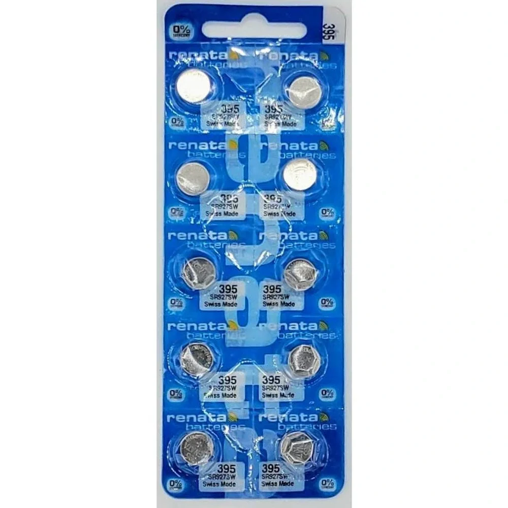 Renata TS-395-10 Silver Oxide Battery - 10 Pack